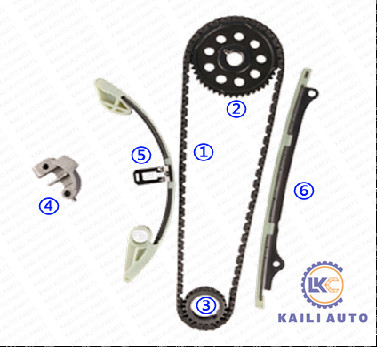 ชุดโซ่จับเวลาสำหรับ HONDA JAZZ MK2 Civic Hybird เครื่องยนต์ L13A1 1.3L 14401-PWA-004 9*126L 14211-PWA-000