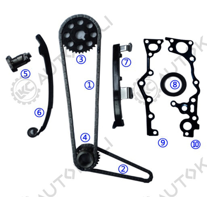 ชุดโซ่เวลาสําหรับ TOYOTA 2TZ-FE 2.4L EMINA/ESTIMA/PREVIA/LUCIDA DOHC 16V 94-99 13506-75010 102L