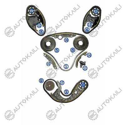 ชุดโซ่เวลาสําหรับ AUDI/VW AUDI A4 B8 ((8K2) CAPA/CCLA/CCWA 3.0T 07-12 059109229J 106L