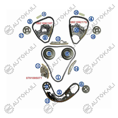 ชุดโซ่เวลา สําหรับ AUDI / VW S5 8F7 CAKA 245KW 3.0T 08-11 06E109465BC 108L