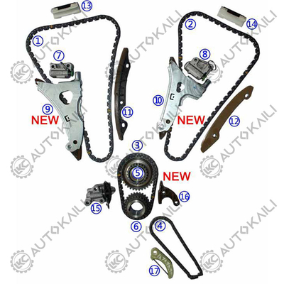 ชุดโซ่เวลา สําหรับ MERCEDES-BENZ C-Class W205/A205 M276 3.0T 10-12 A2760500817 8*120L