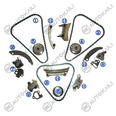 พลาสติก PA66 / PA46 ชุดโซ่เวลาสําหรับ 9-3 YS3F Turbo V6 น้ํามันเบนซิน B284L / B284R 2.8L