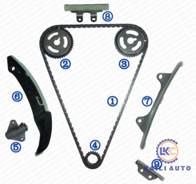 ชุดโซ่ไทม์มิ่งสำหรับ HYUNDAI/KIA i10(IA) i10 (PA) i20 (GB) i20 (PB PBT) เครื่องยนต์ G4LA 1.2L 08-10 24321-03000 9*160L