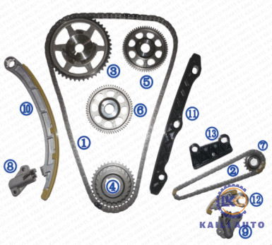 ชุดโซ่ไทม์มิ่งสำหรับ HONDA CRV MK ACCORD IX ACCORD EURO IX เครื่องยนต์ i-DETC 2.2 07-14 13441-RL0-G01 58L