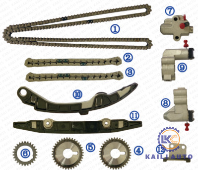 ชุดโซ่ไทม์มิ่งสำหรับ NISSAN TEANA(J32) TEANA(J31) 13028-JK00A 11*196L 13070-EY00A