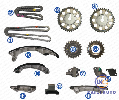 1GD 2GD 2.8T ชุดโซ่ไทม์มิ่งสำหรับ TOYOTA FORTUNER HILUX INNOVA 13507-0E010 116L 13550-0E010
