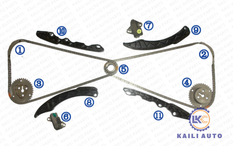 ชุดโซ่ไทม์มิ่งสำหรับ SUBARU Forester Impreza XV Crosstrek Outback Legacy 13143-AA110 130L 13142-AA090